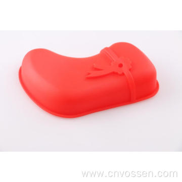 Christmas boots shape silicone baking mold